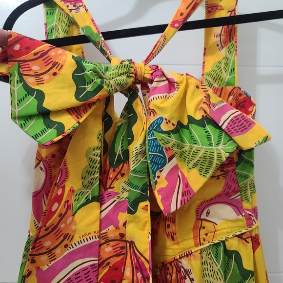 FARM RIO Yellow Beaks & Bananas Maxi Dress Size Small - Picture 4 of 7